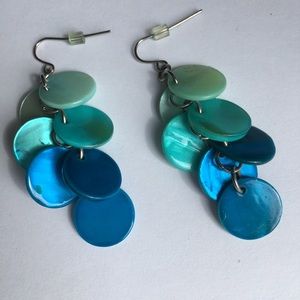 $3. BUNDLED/MERMAID DROP EARRINGS IN SEA BLUES